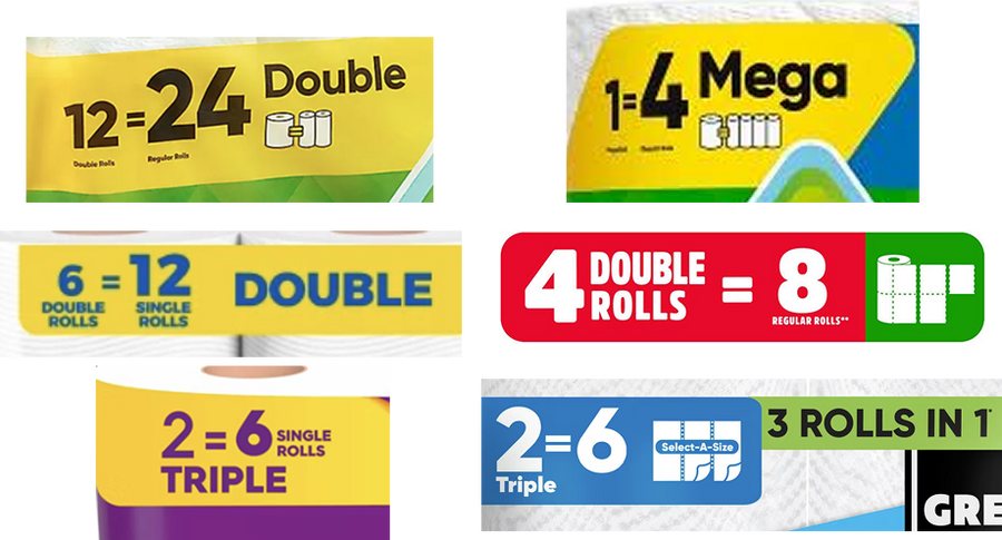 Various paper towel brands