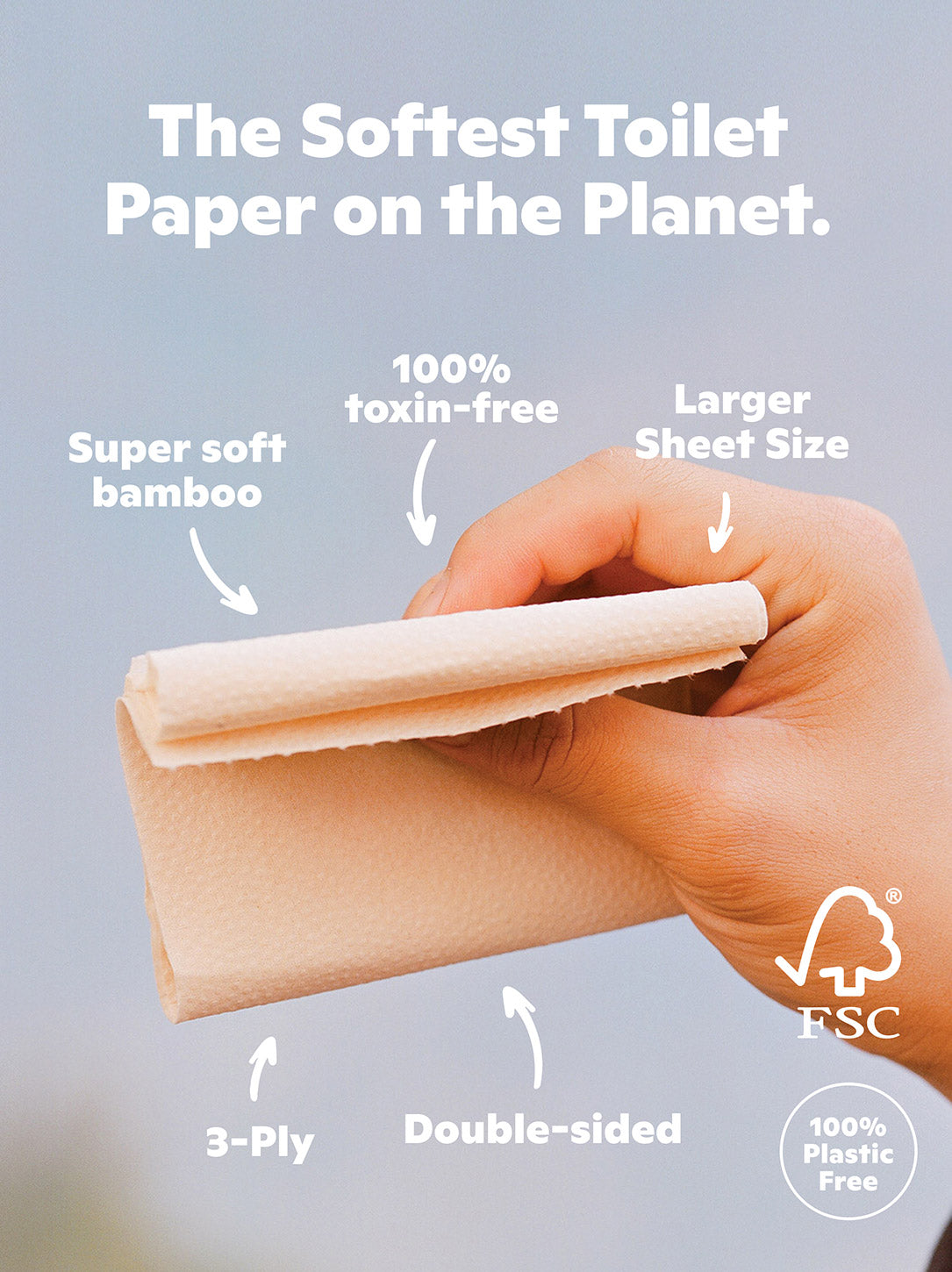 Bamboo Toilet Paper: Bleach Free & Eco-Friendly | PlantPaper